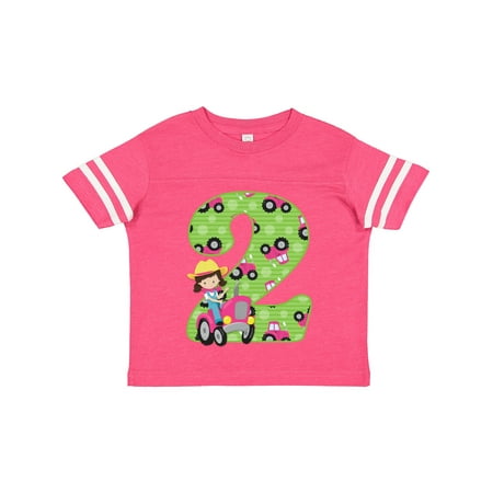 

Inktastic Tractor Girl 2nd Birthday Gift Toddler Toddler Girl T-Shirt