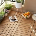 thumbnail image 2 of Hardwood Interlocking Patios Deck Tile Interlocking Deck Tile Flooring Covering, 2 of 15