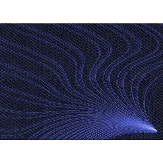 Ahgly Company Indoor Rectangle Patterned Night Blue Area Rugs, 2' x 4'