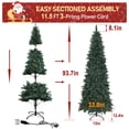 thumbnail image 5 of VEIKOUS 8ft Pencil Christmas Tree Prelit for Holiday Decor w/900 Tips &350 LED Lights, Green, 5 of 9