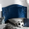 thumbnail image 5 of Bowery Hill Modern Velvet and Wood Twin Headboard in Royal Blue, 5 of 6