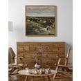 thumbnail image 2 of Drsoum Vintage Landscape Canvas Wall Art 16x16in Natural Framed Village Classic Wall Prints Modern Farmhouse Bedroom Hallways Kitchens Office Decor, 2 of 5