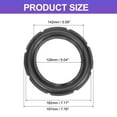 thumbnail image 2 of Uxcell Black 8 Inch Rubber Notch Speaker Edge Surround Big Ring Replacement Parts for Speaker Repair or DIY, 2 of 6