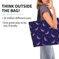 thumbnail image 2 of Balery Eggplant Bolsa Tote Estilo Estético con Cremalleras, Bolsa de Hombro, Bolsa de Compras Grande y Plegable, 2 of 8