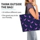 thumbnail image 2 of Balery Eggplant Bolsa Tote Estilo Estético con Cremalleras, Bolsa de Hombro, Bolsa de Compras Grande y Plegable, 2 of 8