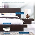 thumbnail image 5 of Modway Freja Ensemble de Chambre Grand 3 Pcs en Tissu, Cappuccino Latte, 5 of 5