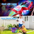 thumbnail image 4 of JoyStone Amphibious Remote Control Car Boat with LED Lights, 4WD RC Stunt Car Toy for Boys Girls, Water Beach Pool Toys for Kids Ages 8-12, Red, 4 of 10