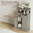 thumbnail image 3 of Vabches 42.72"H Kitchen Pantry Storage Cabinet with 2 Drawers & 2 Doors, Vintage Floor Cabinet with Adjustable Shelves and Open Shelves for Kitchen,Living Room,Home Office, 3 of 7