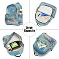 thumbnail image 5 of FORMRS Mini Backpack Purse for Women Travel Daypack Casual Shoulder Bag, Crystal Ocean, 5 of 7