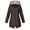 Coffee, variant on Pisexur Women's Plus Size Winter Raincoats Waterproof Rain Jacket Lightweight Active Outdoor Hooded Trench Coats Zip Up Windbreaker