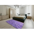 thumbnail image 5 of Ahgly Company Machine Washable Indoor Square Transitional Purple Amethyst Purple Area Rugs, 3' Square, 5 of 7