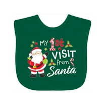 Inktastic My First Visit from Santa Boys or Girls Baby Bib
