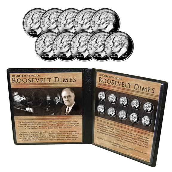 Roosevelt Dimes - Set of 10 Proof Dimes