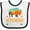 White and Black, variant on Inktastic Wyoming Vacation Buffalo Silhouette Boys or Girls Baby Bib