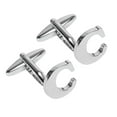 thumbnail image 1 of BodyJ4You 2PC Cufflinks Personalized Initials Letter C Men's Button Shirt Business Gift, 1 of 6