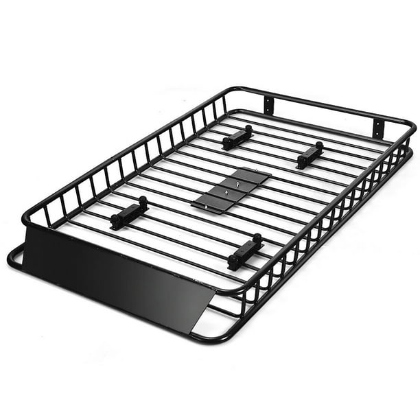 Costway 64'' Universal Roof Rack Cargo Carrier With Expandable Top Luggage Holder Basket - Walmart.com