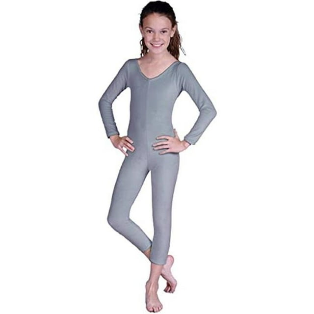 Velours Unitard pour Filles, Gris - Moyen 7-8