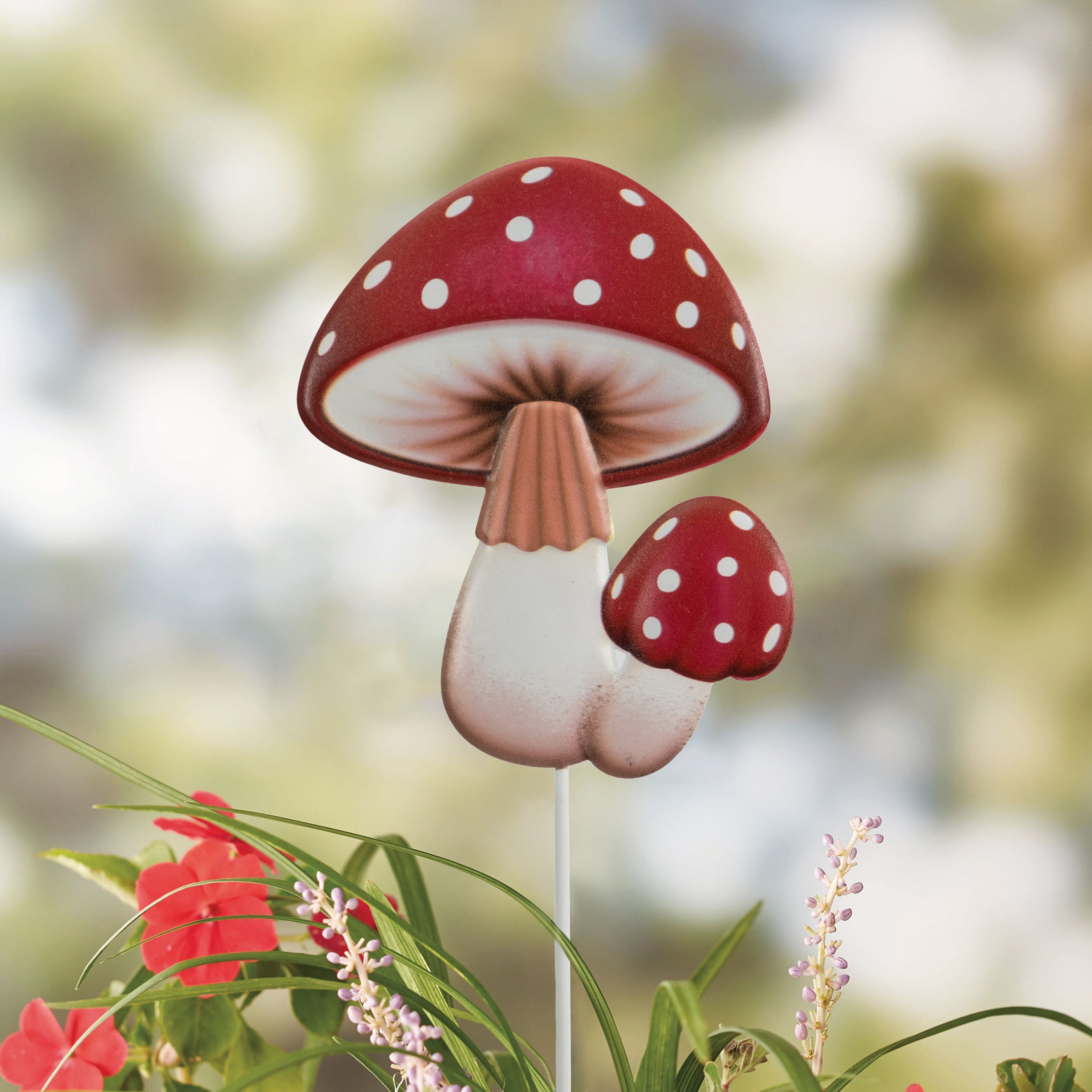 Mainstays Weather-Resistant Metal Mushroom Garden Stake