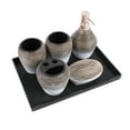thumbnail image 4 of Ceramic Hotel Bathroom 5pcs Bathroom Accessories Set Lotion Dispenser Holder, 4 of 11