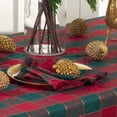 thumbnail image 3 of Fennco Styles Collection Royal de Noël Serviettes en Jacquard à Carreaux Classiques 20 x 20 Pouces, Ensemble de 4 - Serviettes de Dîner Rouge Vert pour Banquets de Noël, Réunions de Famille, Événements Spéciaux et Décoration Intérieure, 3 of 4