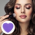 thumbnail image 6 of Unique Bargains 1 Pc Heart Shape Makeup Brush Cleaner Purple, 6 of 6