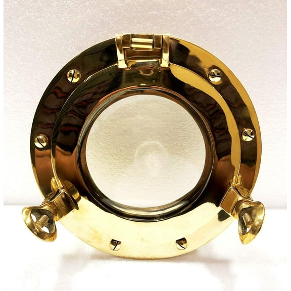 Canal Boat Porthole 21.59 Shiny Brass Window Door Window Glass Porthole Home Decor