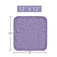 thumbnail image 2 of Alfombras de baño Yeaban, pequeñas, 30 x 30 cm, felpilla, color lavanda, 2 of 7