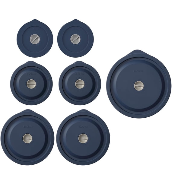 Replacement Lids for Pyrex 7202-PC 1 Cup and 7200-PC 2 Cup and 7201-PC 4 Cup and 7402-PC 6/7 Cup, Silicone Round Storage Cover Lid for Anchor Hocking