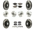 thumbnail image 1 of Transit Auto Front Rear Hub Bearings Assembly Coated Disc Brake Rotors and Semi-Metallic Pads Kit (10Pc) for Car 2011 Volkswagen GTI with 30mm Bearing Inside Diameter - Left Right Side KBB-120478, 1 of 2