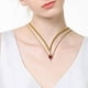 thumbnail image 4 of Red Crystal Heart-shaped Dagger Pendant Layered Necklace With French Women's Collarbone Chain, 4 of 5