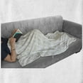 thumbnail image 6 of Gingko Soft Flannel Fleece Throw Blanket, Maidenhair Tree Leaves Healing Herbs Petals Botanical Nature Print, Cozy Plush for Indoor and Outdoor Use, 50" x 70", Pale Green and White, by Ambesonne, 6 of 6