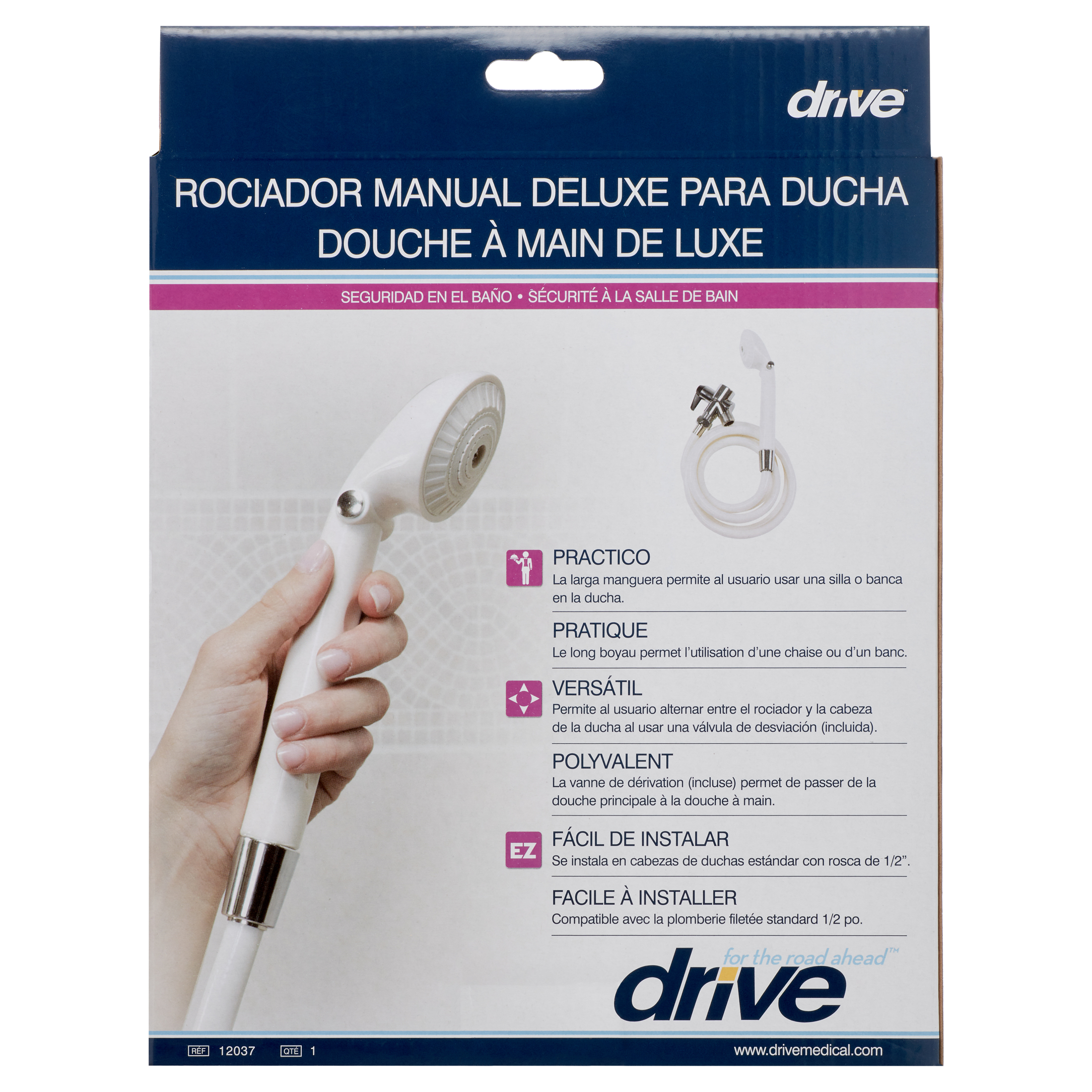 Drive Medical Handheld Shower Head with Diverter Valve photo 8