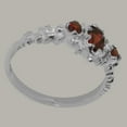 thumbnail image 4 of LBG British Made Solid 9k White Gold Natural Garnet Womens Anniversary Ring - 33 size options - Size 10.25, 4 of 9