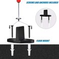 thumbnail image 4 of Homode Guía de Piso para Puerta de Granero, Paquete de 2 Guías Inferiores para Puerta Corredera, Montaje en Piso, Diseño Simple, Guía en Forma de T, Hardware de Metal Resistente, Negro Mate, 4 of 5