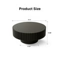 thumbnail image 5 of Hassch 31.5" Round Coffee Table, MDF Accent Table with Solid Wood Relief Edges, Modern Industrial Center Table for Living Space & Home Decor, Black, 5 of 6