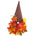 thumbnail image 2 of Dserhfy Thanksgiving Fall Gnome Wreath Pointed Hat Realistic Maple Leaves Flower Indoor Outdoor Wall Door Hanging Autumn Artificial Garland Harvest Festival Supplies, 2 of 7