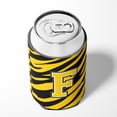 thumbnail image 4 of Letter F Initial Tiger Stripe - Black Gold  Can or Bottle Hugger, 4 of 5