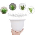 thumbnail image 2 of Home Garden Plastic Floral Pattern Cactus Aloe Plant Flower Pot White w Tray, 2 of 7