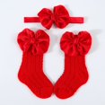 thumbnail image 5 of Biezeib Baby Girls Dress Socks Cute Bow Princess Socks and Headband Set for Toddler Infant Clothing Accessories, 5 of 5