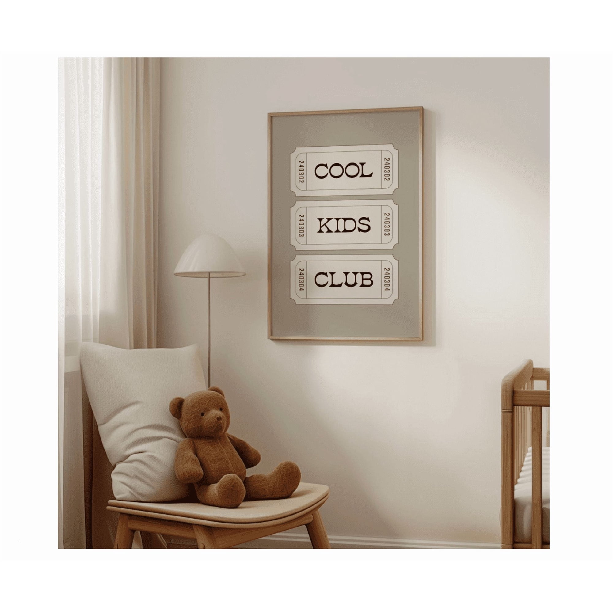 Cool Kids Club Print Neutral Nursery Decor Toddler Print Kids Room Print Neutral Kids Wall Art Children'S Room Decor Wall Art