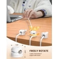 thumbnail image 2 of Organizador de cables, paquete de 12 soportes giratorios Lamicall, 2 of 7