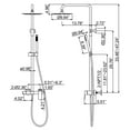 thumbnail image 4 of Adjustable Height Slide Bar Shower Faucet Set With Tub Spout, Luxury Brass Complete Shower System With Rough-In Valve, 4 of 4