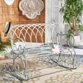 thumbnail image 2 of SAFAVIEH Ressi Rustic Outdoor Patio Rocking Bench, Antique Green, 2 of 11
