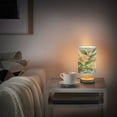 thumbnail image 6 of Lily Flowers Leaves Bedside Table Lamp Desk Warm Lights with USB Charging Port Cylinder LED Lamps for Bedroom Living Room Office, 6 of 7