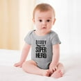 thumbnail image 2 of Daddy Is My Superhero - Baby Clothes - Funny Newborn Bodysuit Outfits for Boys And Girls Gray-style-1 3months, 2 of 7