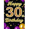 thumbnail image 3 of Glamorous Glittery Happy 30th Birthday Banner with Balloons and Confetti Background Party Decoration Photography Props Birthday Party Decor, 3 of 7