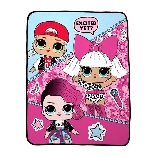 L O L Surprise Silky Soft Throw 40 X 50 M C Swag Diva And Rocker Walmart Com Walmart Com
