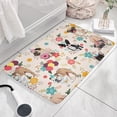 thumbnail image 3 of Dogs with Party Hats and Flowers Flannel Non Slip Door Rugs,Washable Door Mats Indoor,Decorative Door Mats,Dirt-Resistant and Absorbent Doormat for Entrance,Bedroom,Kitchen,Bathroom,23.5x16in(60x40cm), 3 of 5