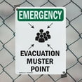 thumbnail image 5 of (2 Pack) Evacuation Muster Point With Symbol OSHA Emergency Sign 18 Inch X 24 Inch Indoor / Outdoor Rust-Free Aluminum Metal Signs for Workplace, Workshop, and Construction Site, Made, 5 of 8