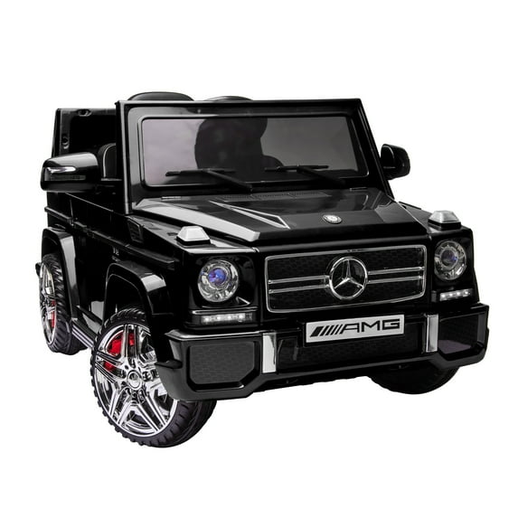 Veryke 12V Powered Ride On Truck Toy with Remote Control, Licensed Mercedes-Benz Car for Boys, Girls - Black